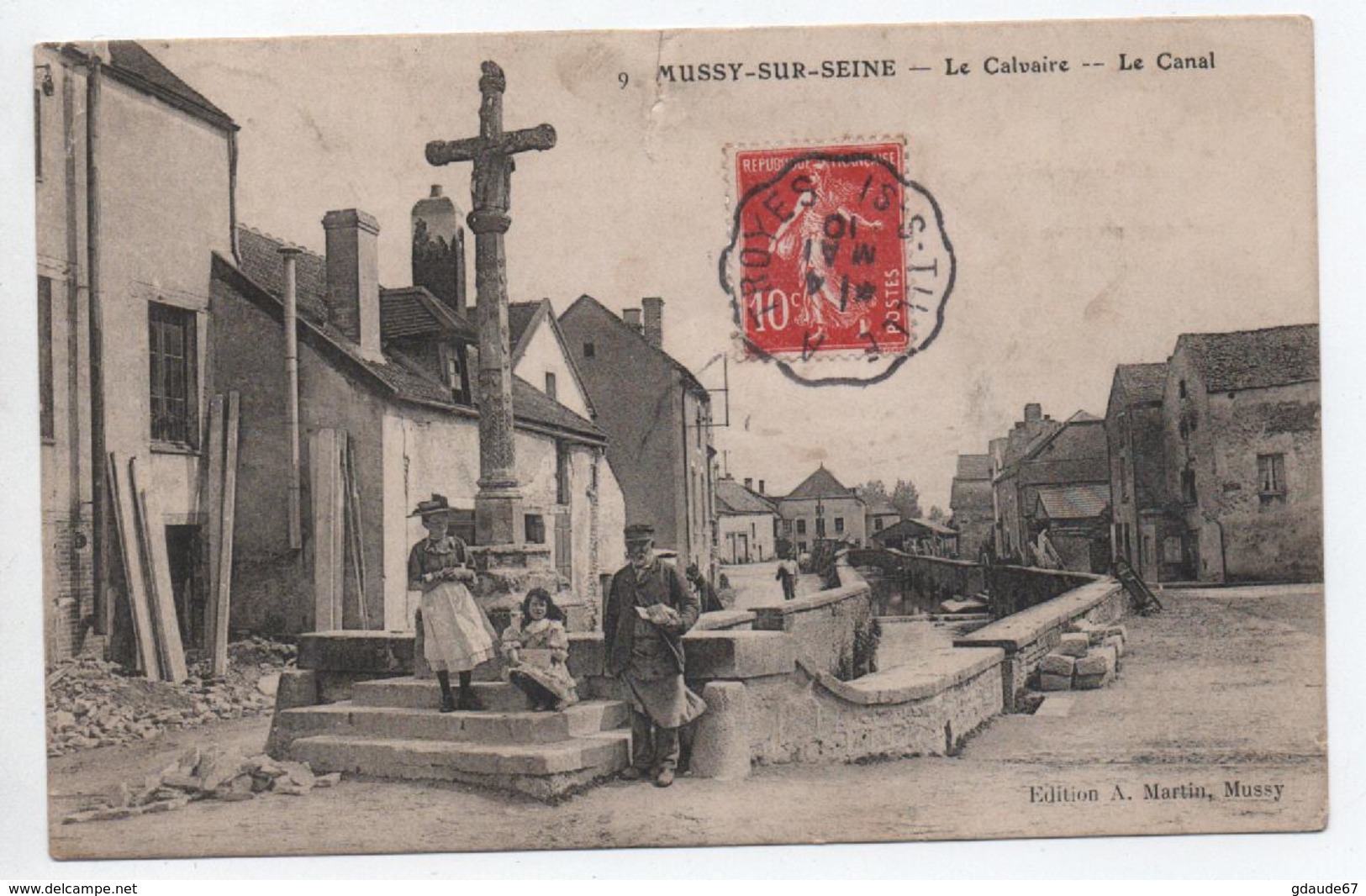 MUSSY SUR SEINE (10) - LE CALVAIRE - CANAL - Mussy-sur-Seine