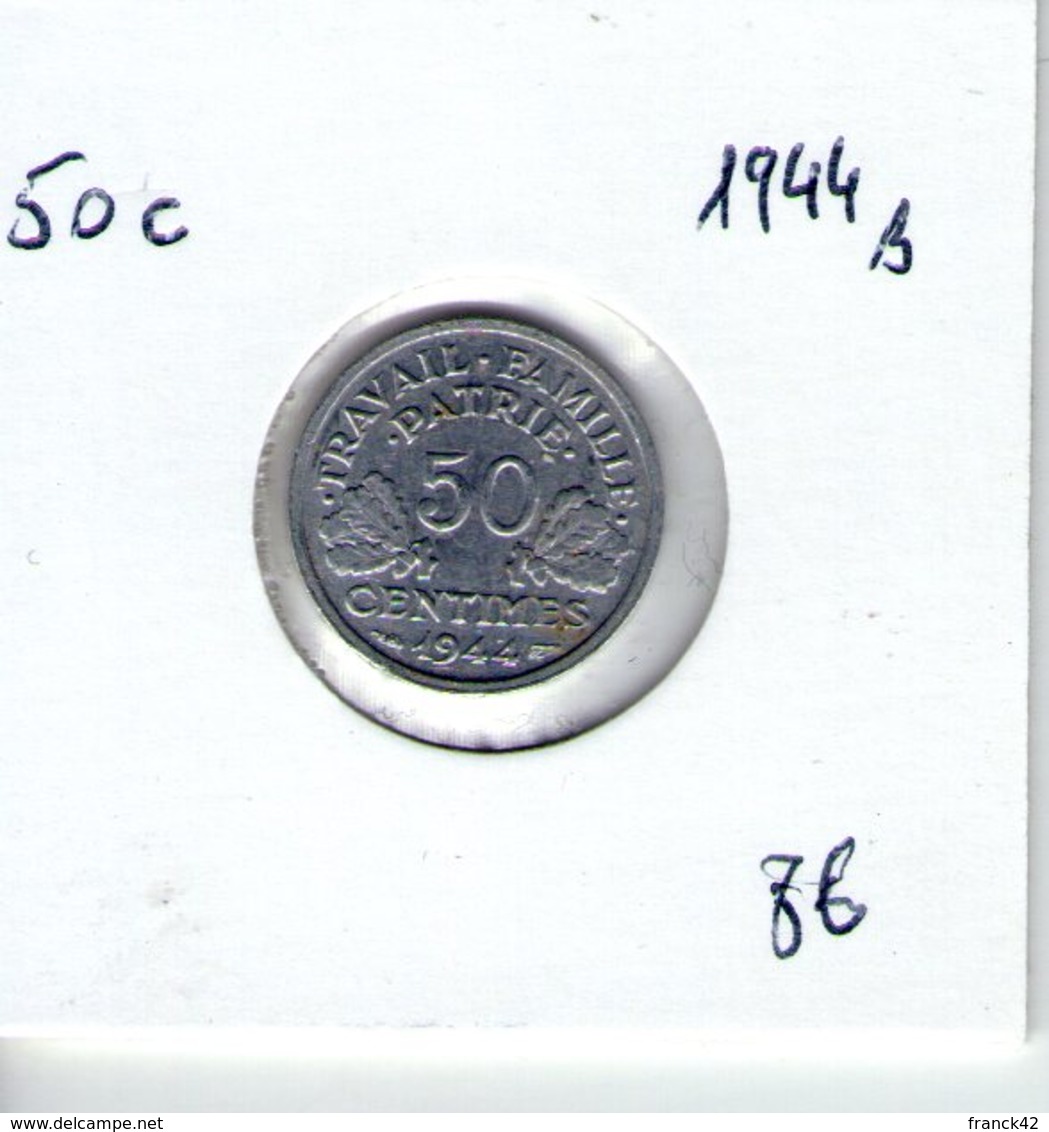 France. 50 Centimes. 1944B - 50 Centimes