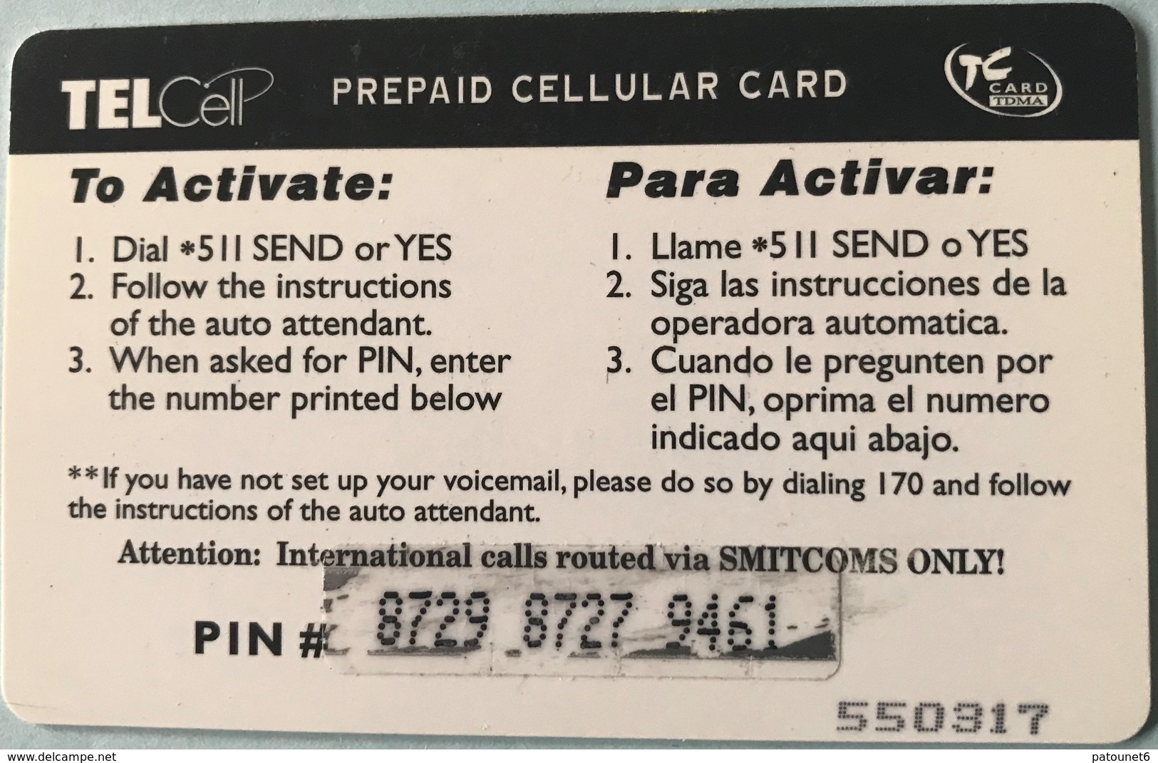 ANTILLES NEERLANDAISES  -  Prepaid  -  TELCel  -  $10  -  The Court House - Antillen (Niederländische)