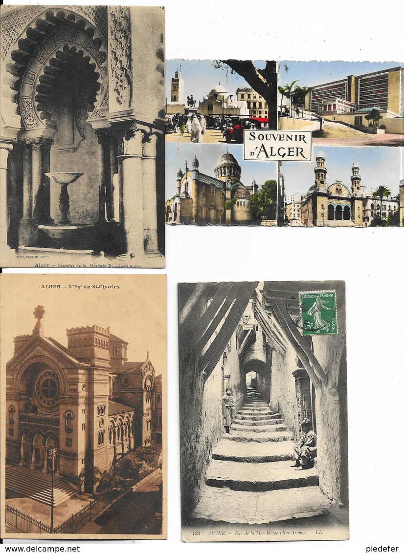 ALGERIE - Lot De 20 Cartes Postales Différentes De La Ville D' ALGER - Toutes Scannées - Alger