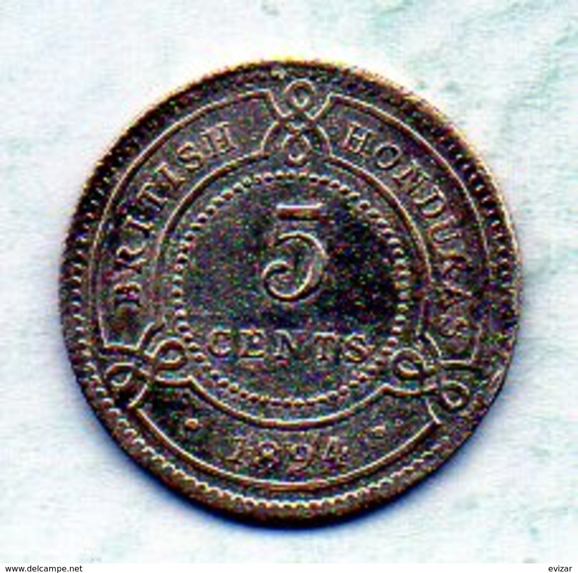 BRITISH HONDURAS, 5 Cents, Silver, Year 1894, KM #7 - Honduras