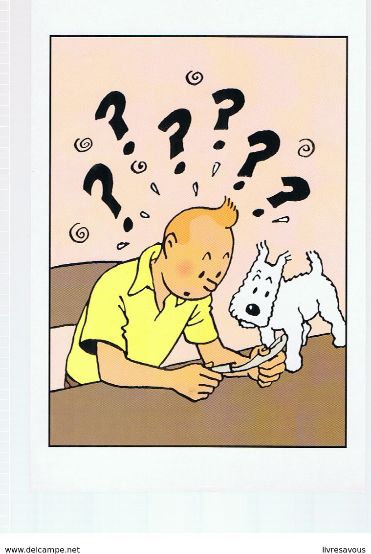 CPM Tintin Ne Déchiffre Pas Un Document - Hergé