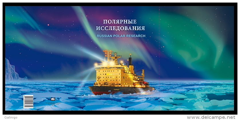 2016-750 Souvenir Pack - Booklet Russia Russland Russie Rusia Russian Polar Research-Ships - Polareshiffe & Eisbrecher