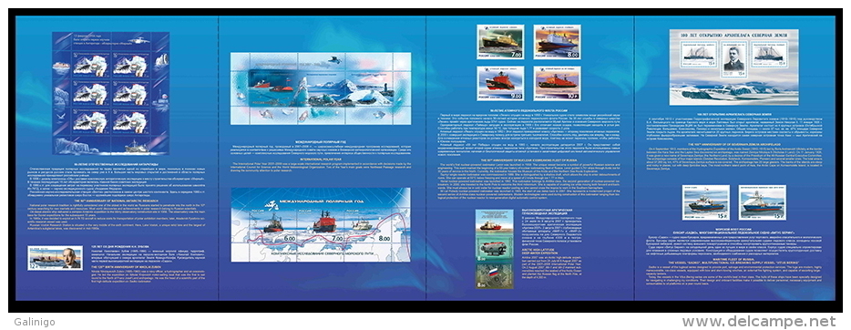 2016-750 Souvenir Pack - Booklet Russia Russland Russie Rusia Russian Polar Research-Ships - Polareshiffe & Eisbrecher