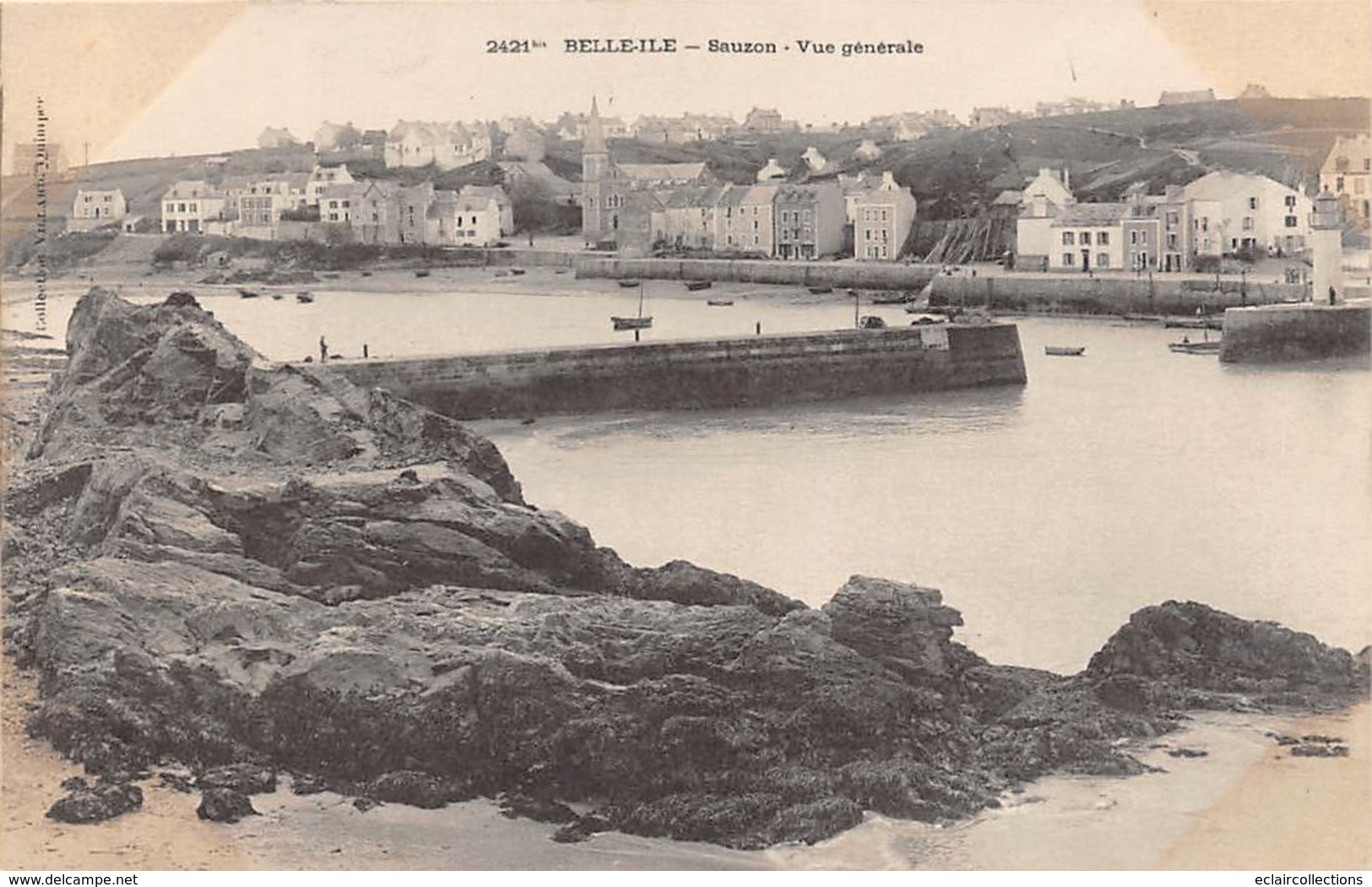 Belle Ile En Mer       56     Sauzon       Vue Générale    3    (voir Scan) - Belle Ile En Mer