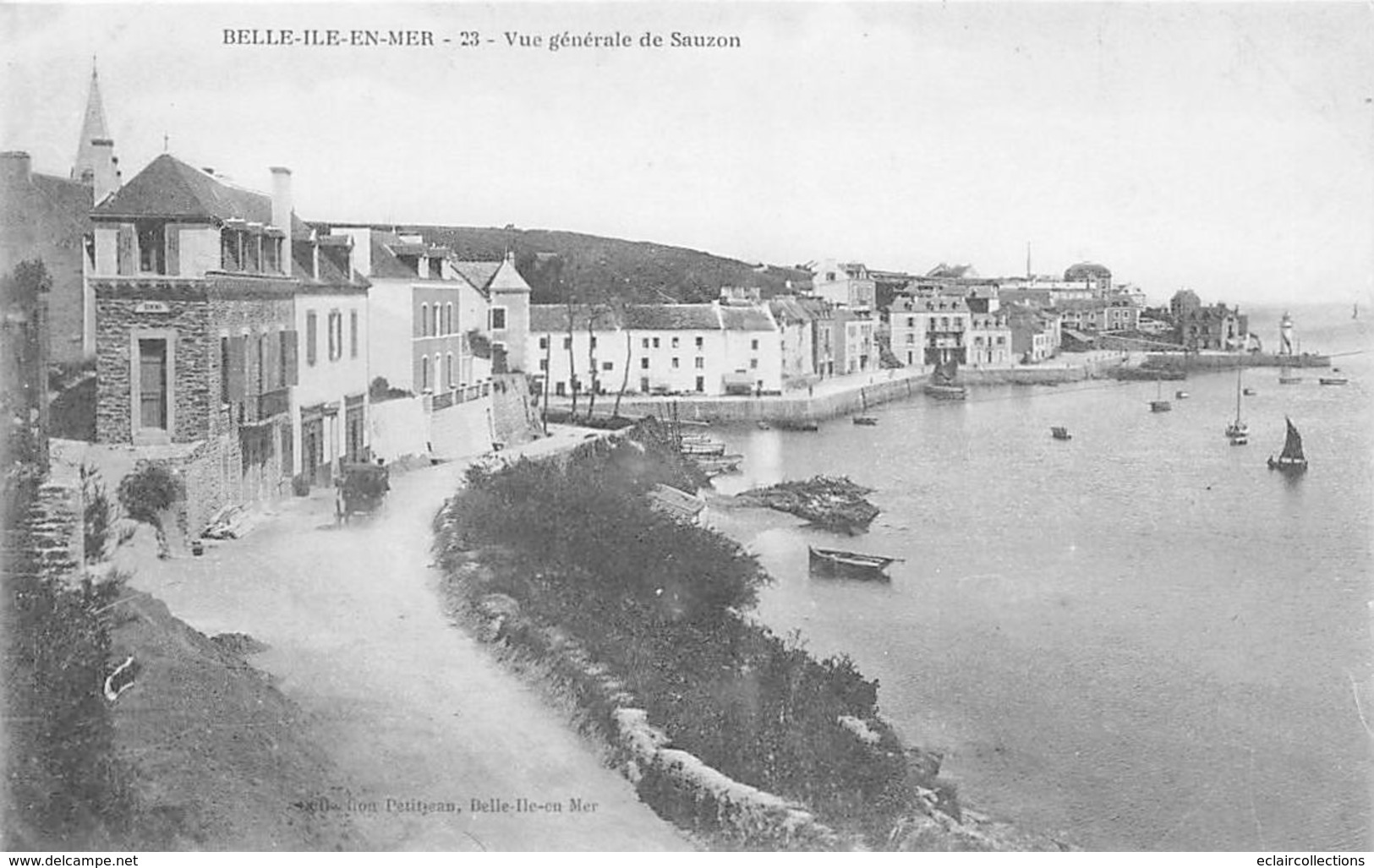 Belle Ile En Mer       56     Sauzon       Vue Générale    4    (voir Scan) - Belle Ile En Mer