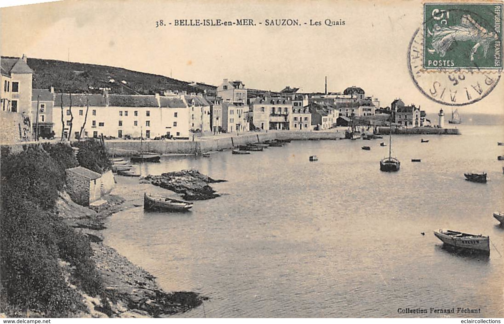 Belle Ile En Mer       56     Sauzon       Les Quais       (voir Scan) - Belle Ile En Mer