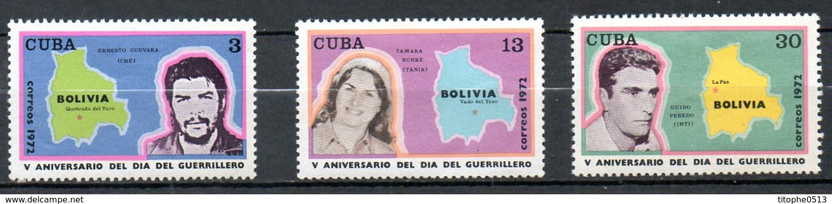 CUBA. N°1615-7 De 1972. Journée Des Guilleros/Che Guevara. - Nuovi