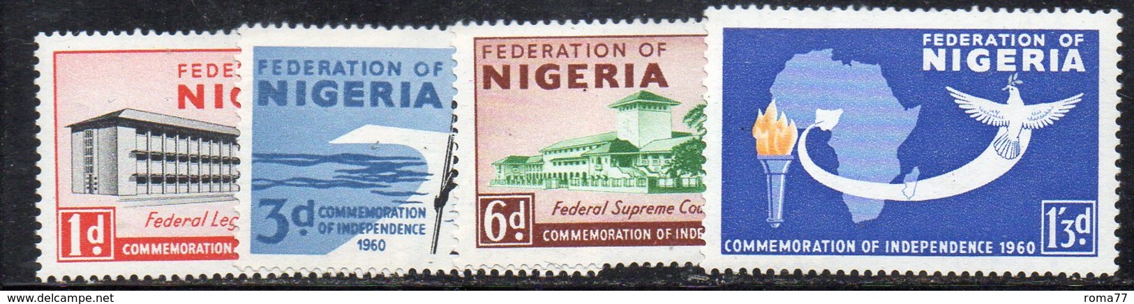 APR2309 - NIGERIA 1960, Serie Yvert N. 93/96  ***  MNH  (2380A)  Indipendenza - Nigeria (1961-...)