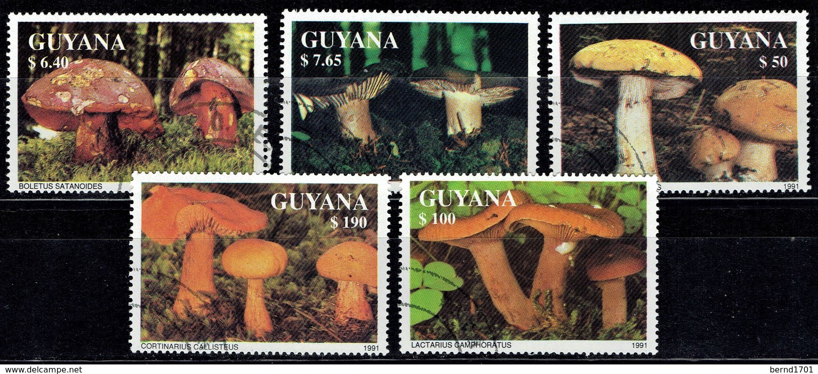 Guyana - Mi-Nr 3680/3684 Gestempelt / Used (n918) - Pilze