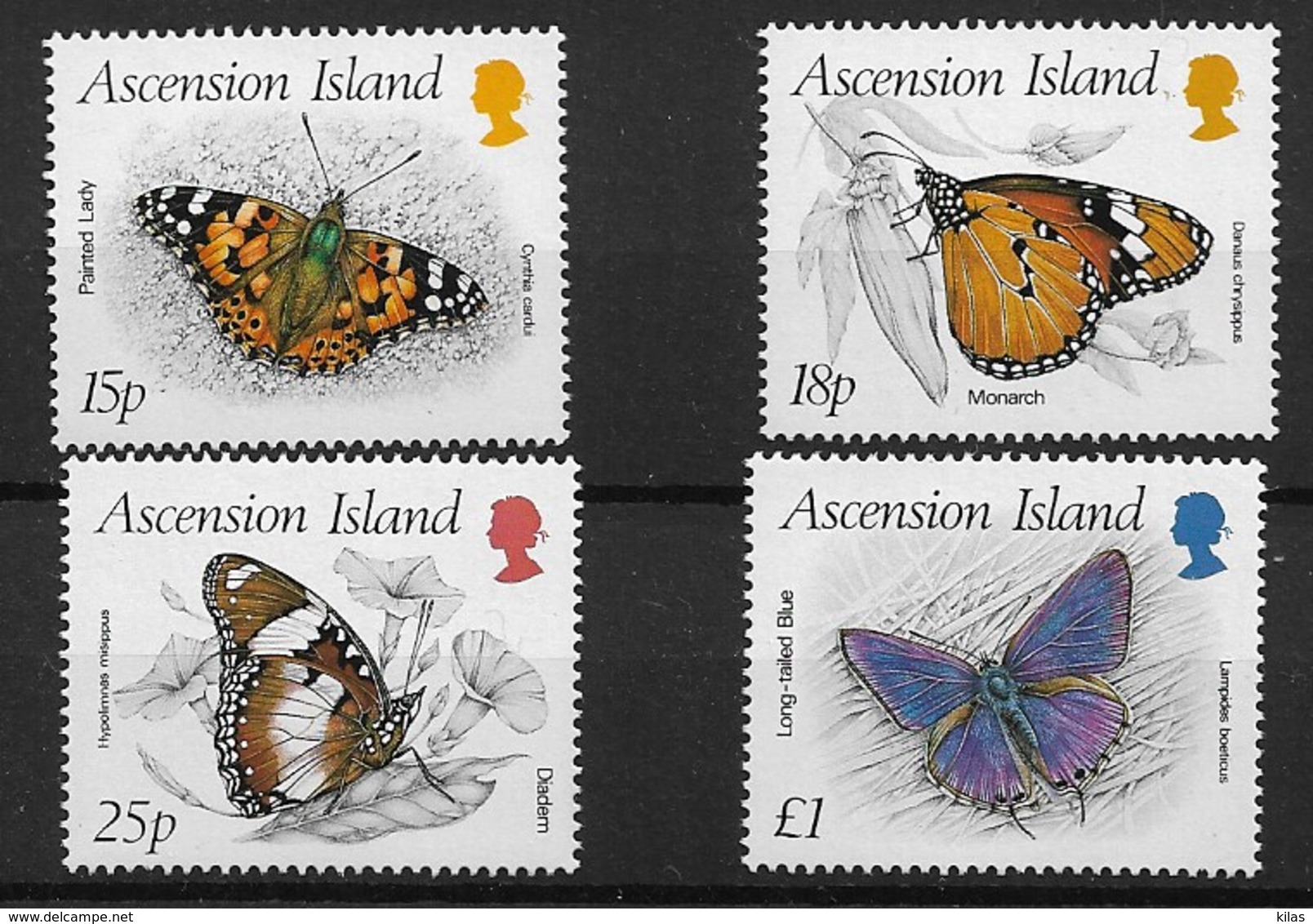 ASCENSION 1987 BUTTERFLIES - Papillons