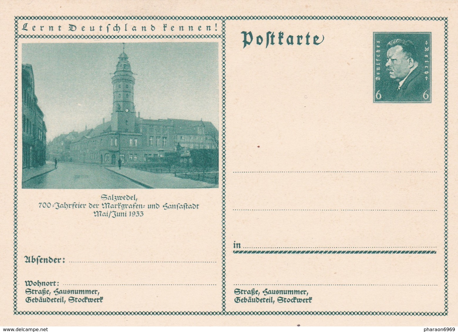 Carte Entier Postal Ganzsache Postkarte Salzwedel - Other & Unclassified