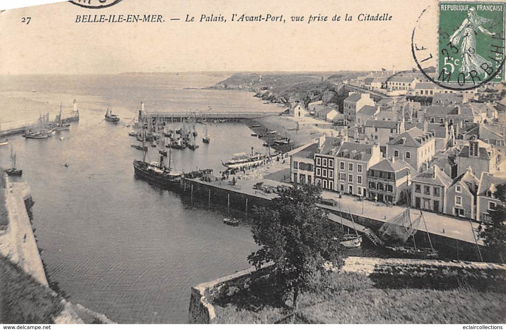 Belle Ile En Mer       56      Le Palais.       L'avant Port Vue Prise De La Citadelle    (voir Scan) - Belle Ile En Mer