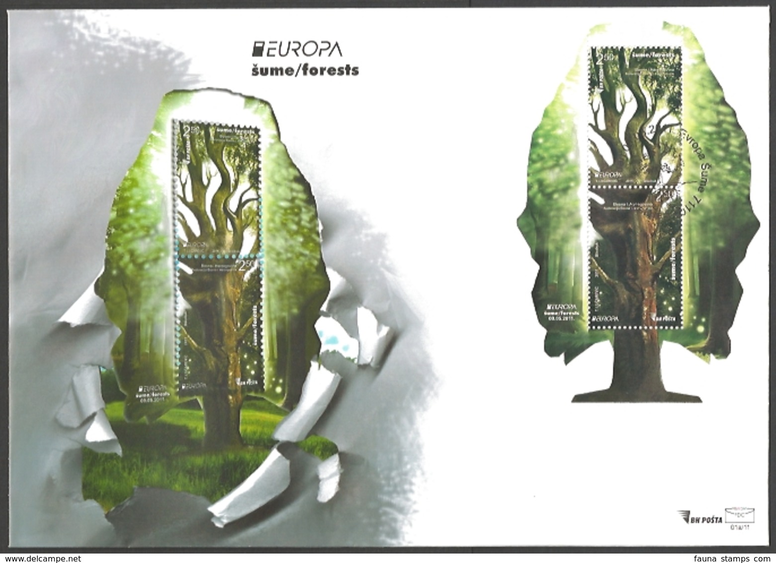 Bosnia And Herzegovina - Europa - Forests, FDC, 2011 - 2011