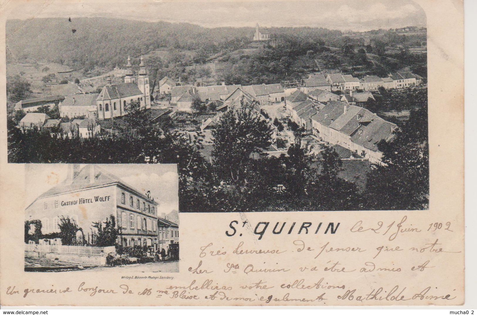 57 - SAINT QUIRIN - 2 VUES - RESTAURANT HOTEL WOLFF - Other & Unclassified