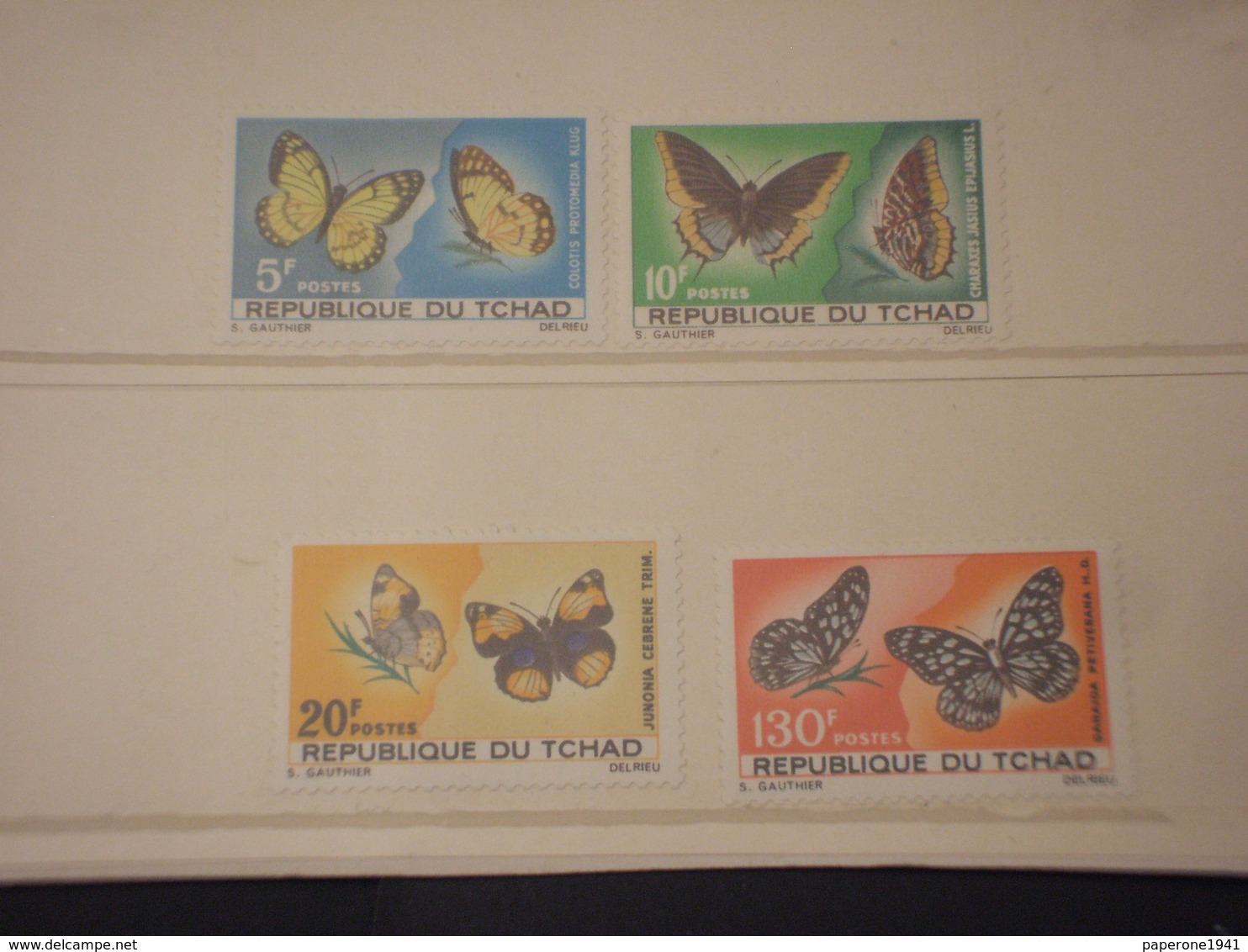 TCHAD - 1967 FARFALLE 4 VALORI  - NUOVI(++) - Ciad (1960-...)