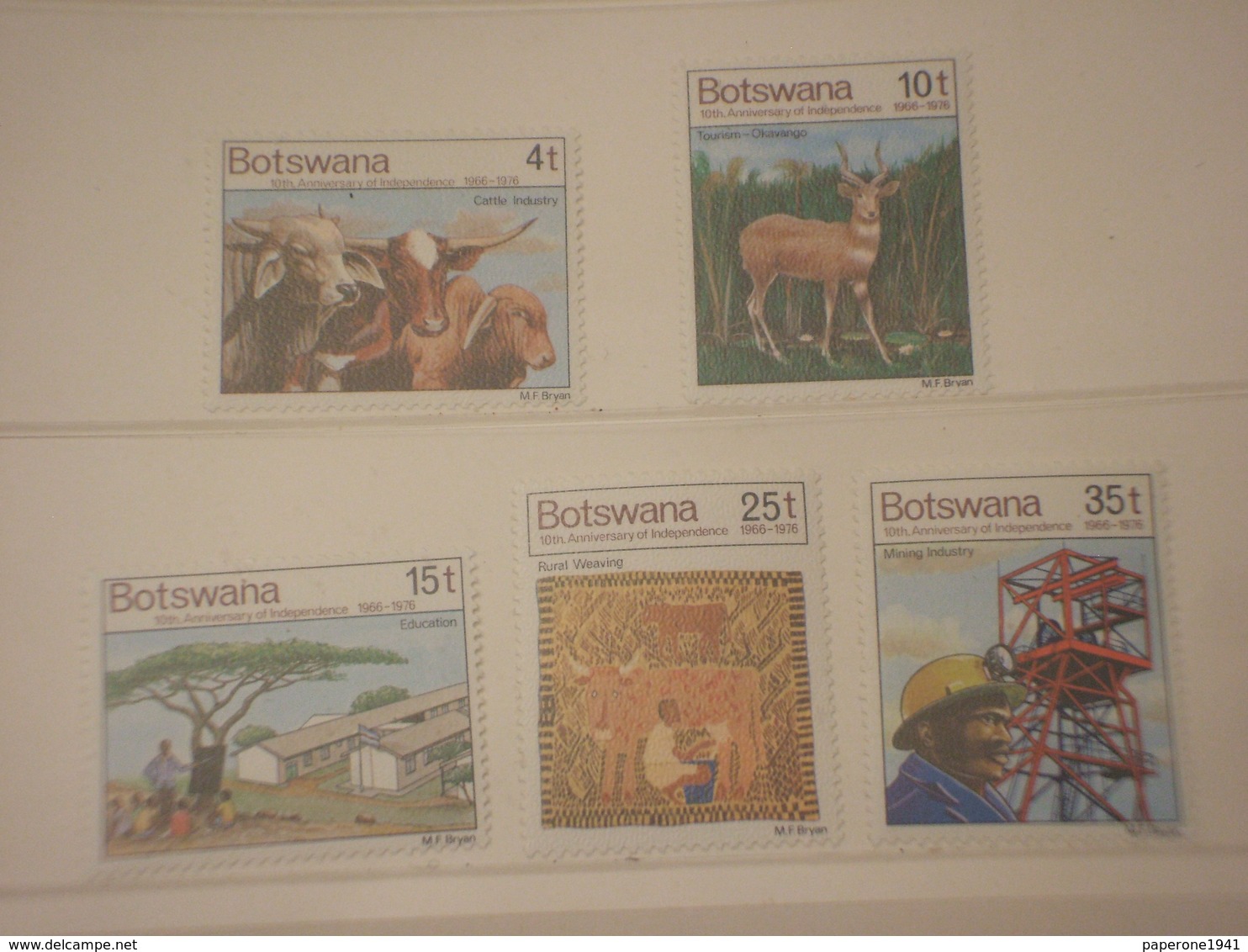 BOTSWANA - 1976 INDIPENDENZA 5 VALORI  - NUOVI(++) - Botswana (1966-...)