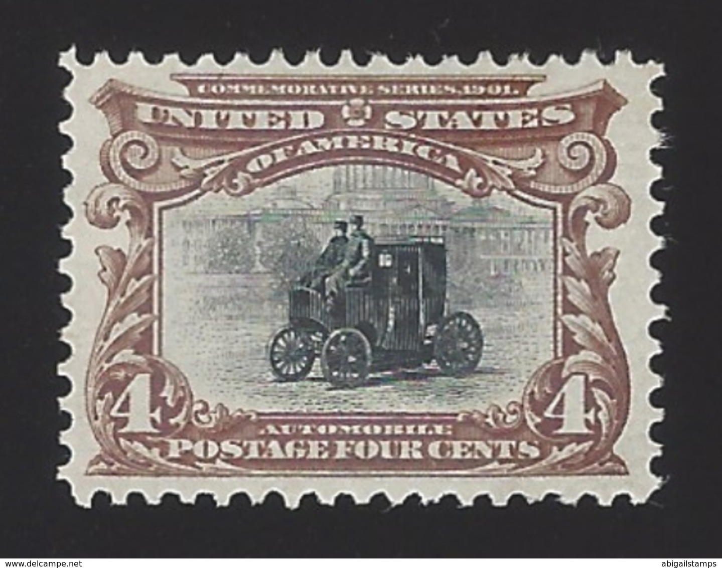 US #296 1901 Red Brown & Black Perf 12 Mint NG VF SCV $70 - Unused Stamps