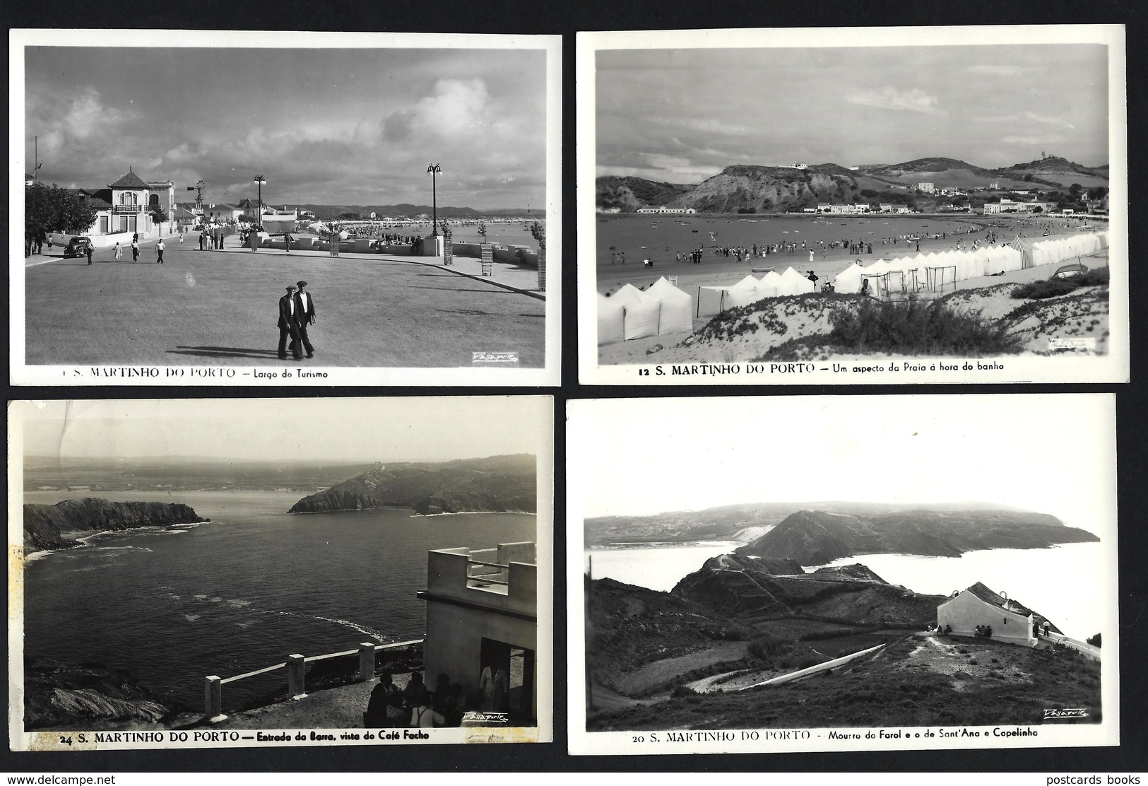 Conjunto De 4 Postais Fotograficos De S.MARTINHO Do PORTO / ALCOBAÇA. Set Of 4 Vintage Photo Postcards (Leiria) PORTUGAL - Leiria