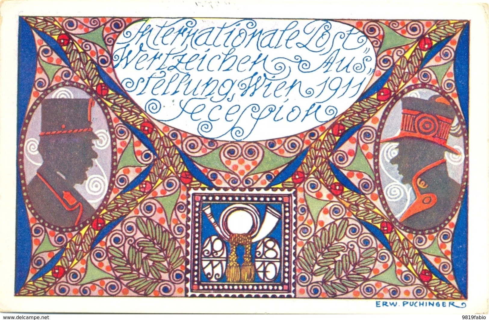 Puchinger International Post Wertzeichen Ausstellung Wien 1911 Secession - Esposizioni