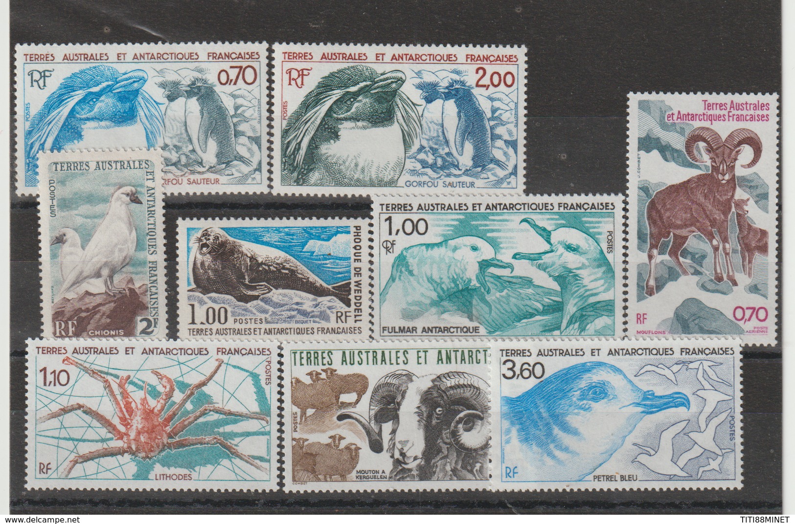 TAAF LOT ANIMAUX ** MNH COTE 25 EUROS - Collezioni (senza Album)