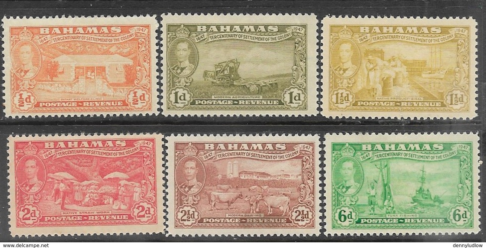 Bahamas  1948    6 Diff  MH To The 6d  2016 Scott Value $5.20 - 1859-1963 Crown Colony