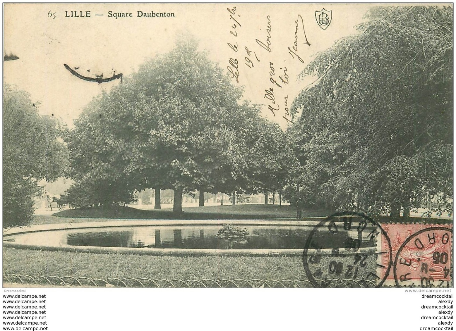 59 LILLE. Square Daubenton 1905 - Lille