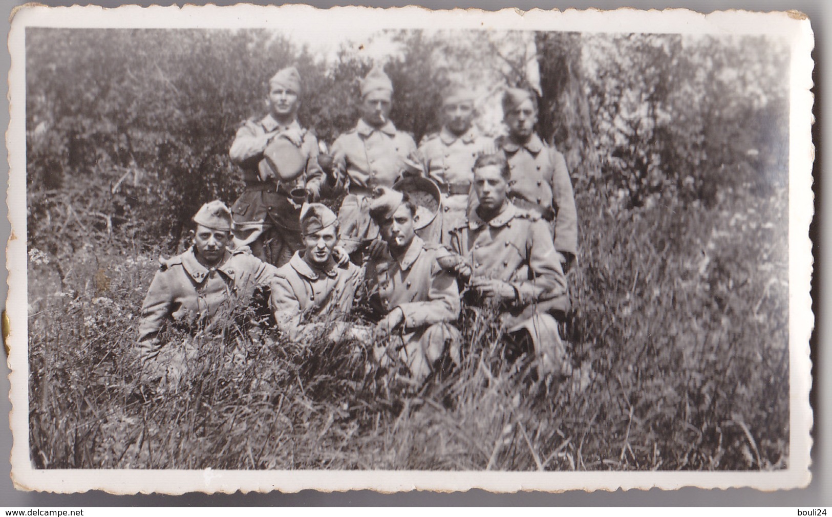 CHALON SUR SAONE  PHOTO   11 X 7    MILITAIRES DU 134 EME REGIMENT D'INFANTERIE  1936 EN MANOEUVRE - War, Military