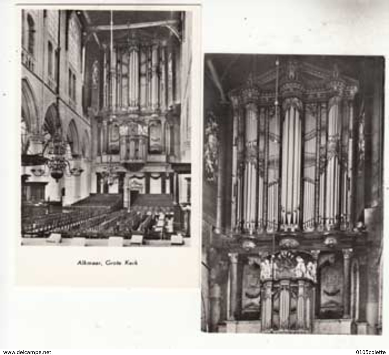 CPA Pays Bas - Noord Holland - Alkmaar - 2 Cartes Grote Kerk    :  Achat Immédiat - (cd025 ) - Alkmaar