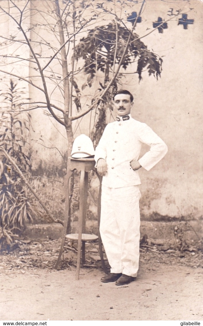 Militaria - SAIGON - Cochinchine - Soldat Prenat La Pose En Uniforme  - 1914 - Characters