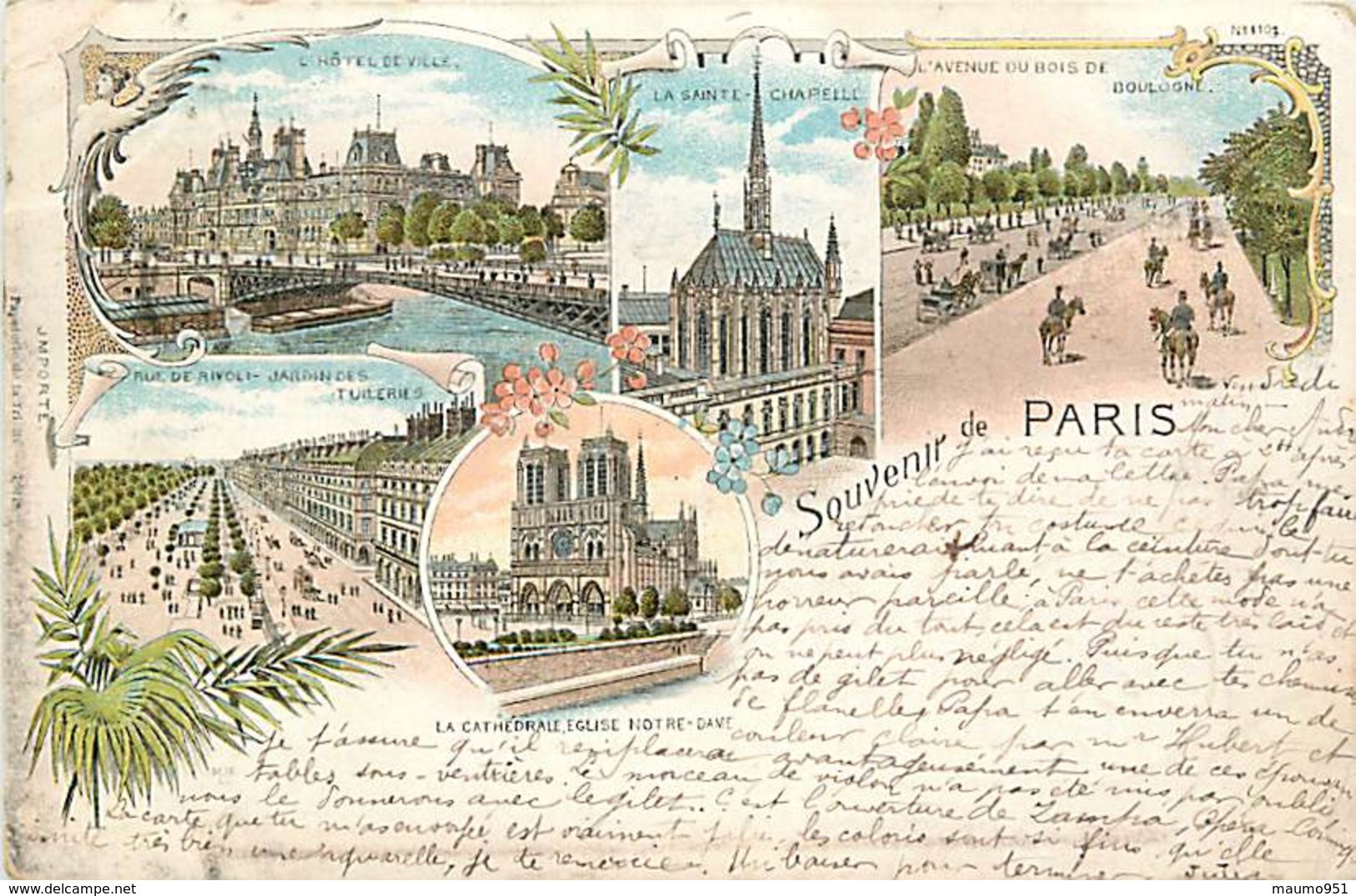 75 SOUVENIR DE PARIS  DE 1897 AVENUE DES CHAMPS ELYSEES  - PRIX DE DEPART 1 €00 - Multi-vues, Vues Panoramiques