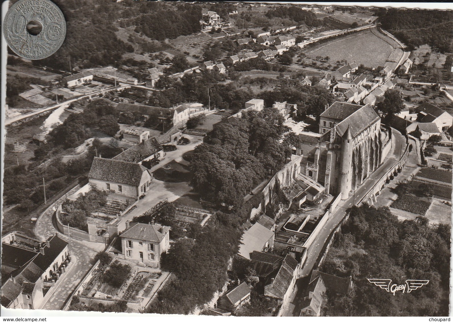 77 - Carte Postale Semi Mi Moderne Dentelée De    CHATEAU   LANDON     Vue Aérienne - Chateau Landon