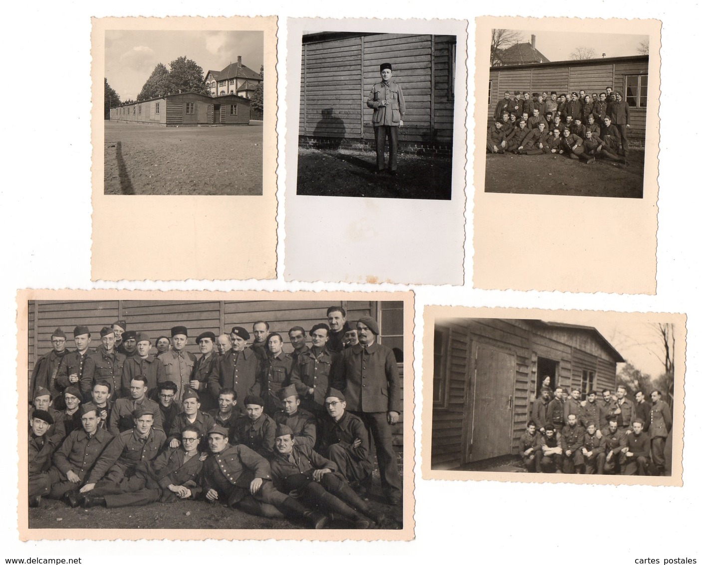 KREFELD 1 Carte Photo Prisonniers De Guerre + 4 Mini Photos - Guerre 1939-45