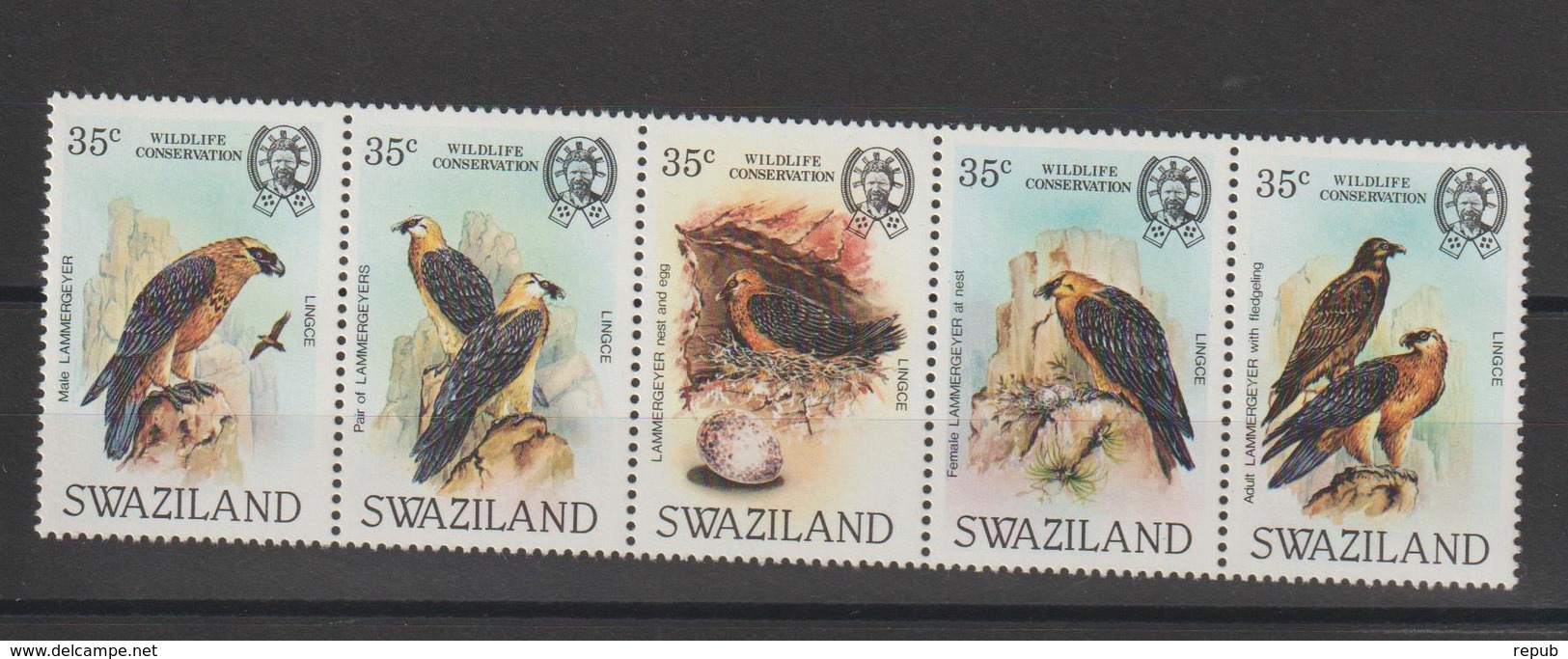 Swaziland 1983 Oiseaux Série 420-24 5 Val ** MNH - Swaziland (1968-...)