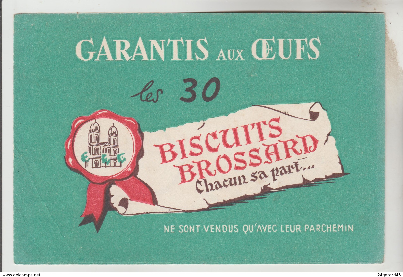 2 BUVARDS GATEAUX PAIN D'EPICES - Pain D'Epices BROCHET Frères, Biscuits BROSSARD St Jean D'Angély Charente Maritime - Moutardes