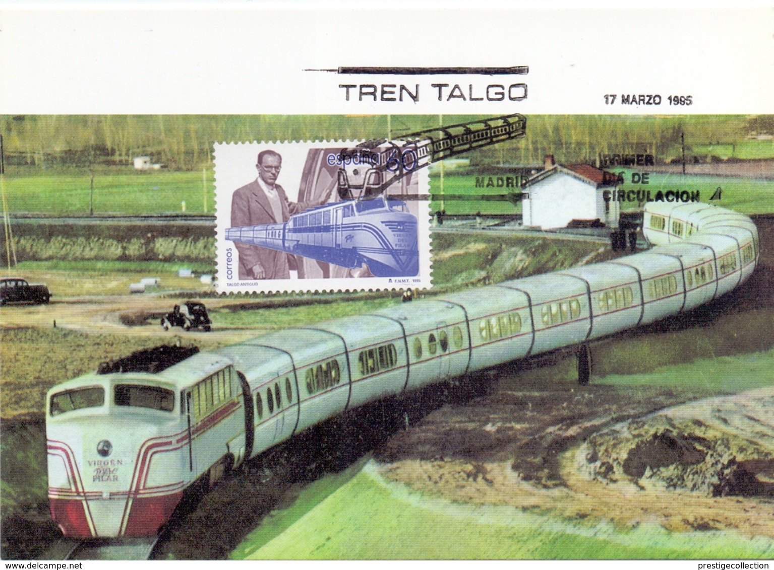 TREN TALGO FDC   MAXIMUM POST CARD   (GENN201439) - Trains