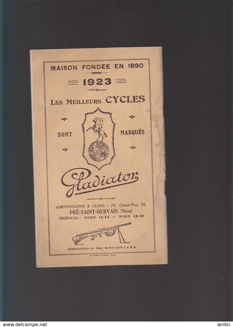 Vélo Cycles / Gladiator, Pré Saint Gervais / Catalogue 1923, Modeles Berceuse, Course, Tour De France - 1900 – 1949