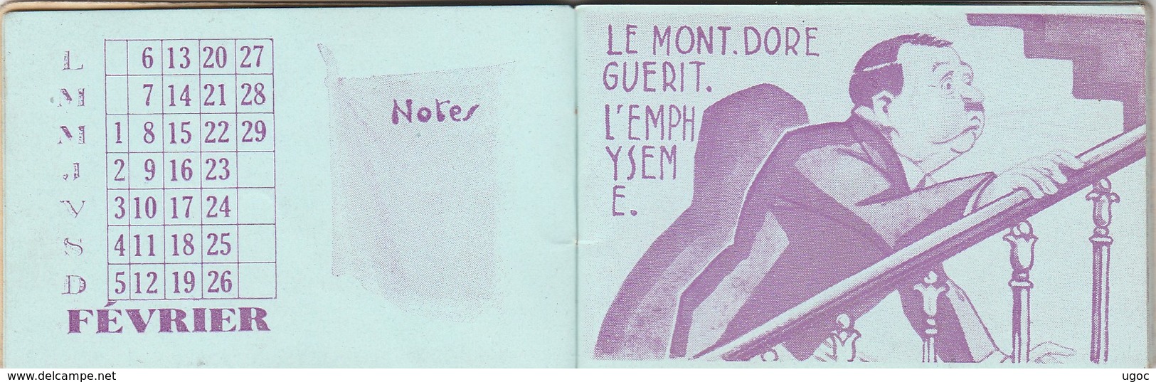 - PETIT CALENDRIER-AGENDA De 1928 Sur LE MONT-DORE . - Petit Format : 1921-40