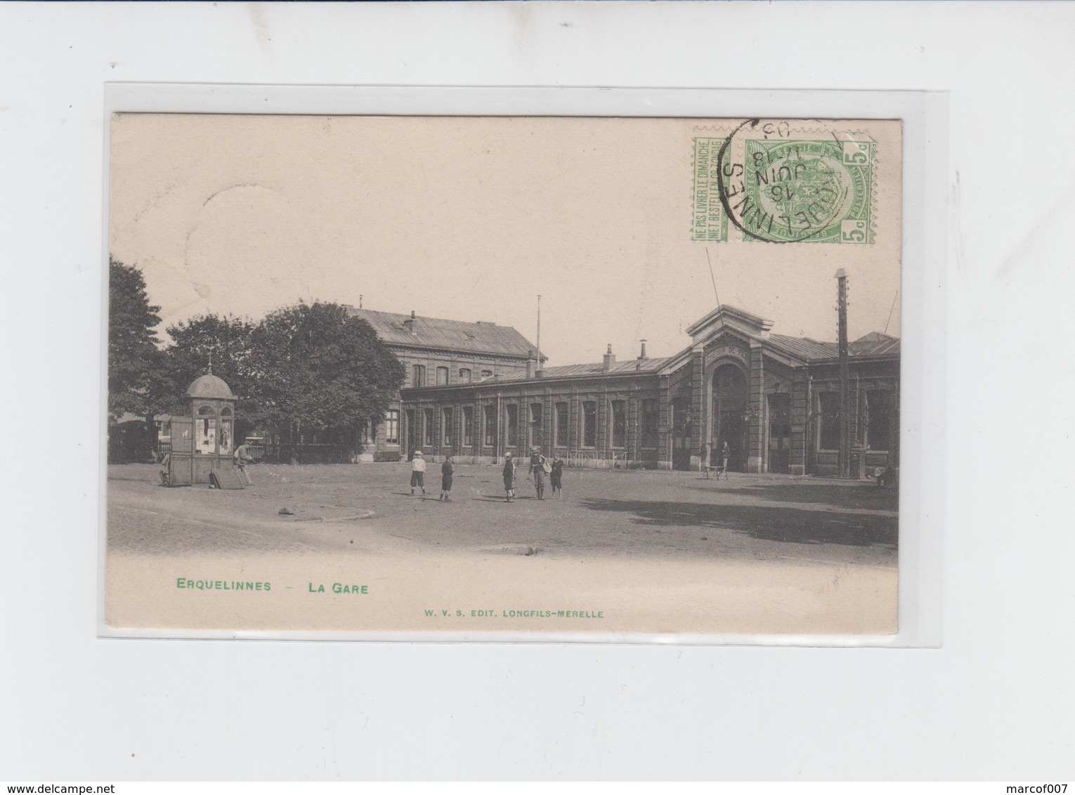 Erquelinnes La Gare 1908 - Erquelinnes