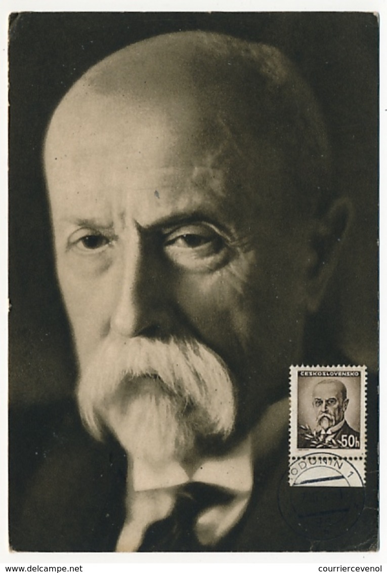 TCHECOSLOVAQUIE - Carte Maximum - Président T.G. Masaryk - 1947 - Briefe U. Dokumente