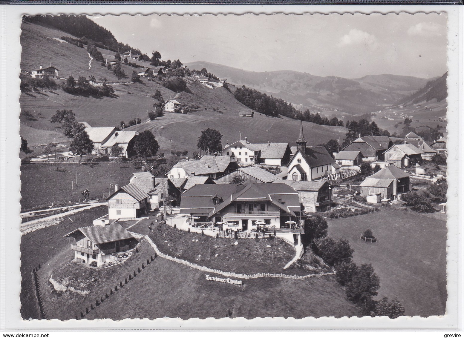 Crésuz, Vue Aérienne Centre Village. Format 10 X 15 - Crésuz