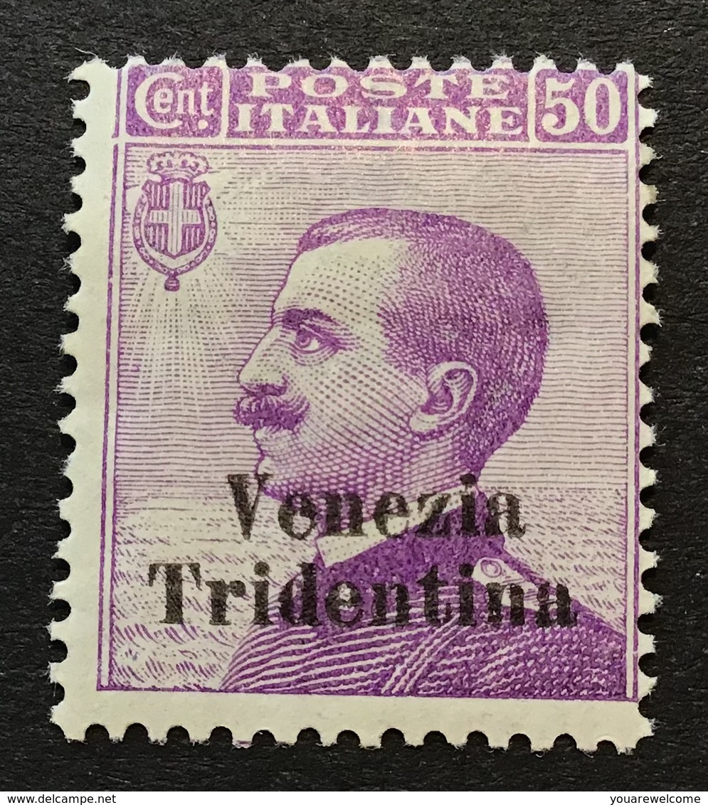 Trentino-Alto Adige 1918 Sa. 26 = 260€ Mint * VF „VENEZIA TRIDENTINA“ (1914-18 War Italy Regno D‘ Italia Italie - Trento