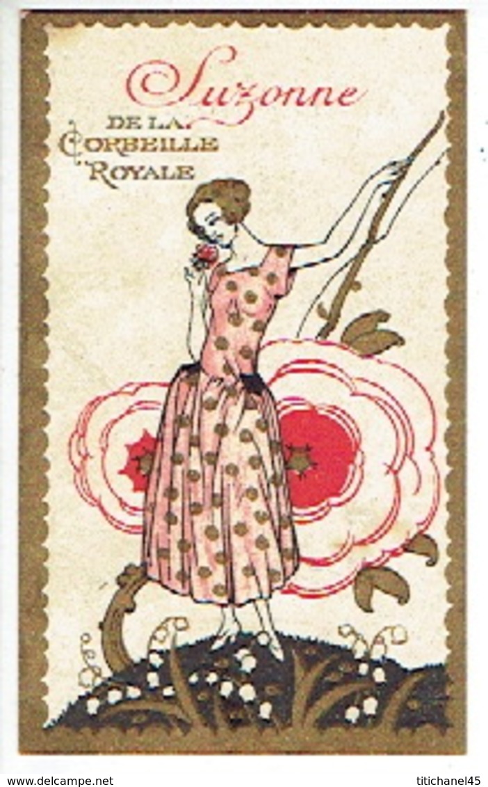 Carte Parfum - SUZONNE De LA CORBEILLE ROYALE - Maison Emile CHARLES Mercerie à JEMEPPE-S/SAMBRE - Anciennes (jusque 1960)