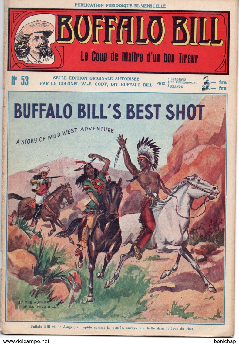 EO BUFFALO BILL N* 53 - LE COUP DE MAÎTRE D' UN BON TIREUR -  LE HEROS DU FAR-WEST -  EDITION ATLAS. - Aventure