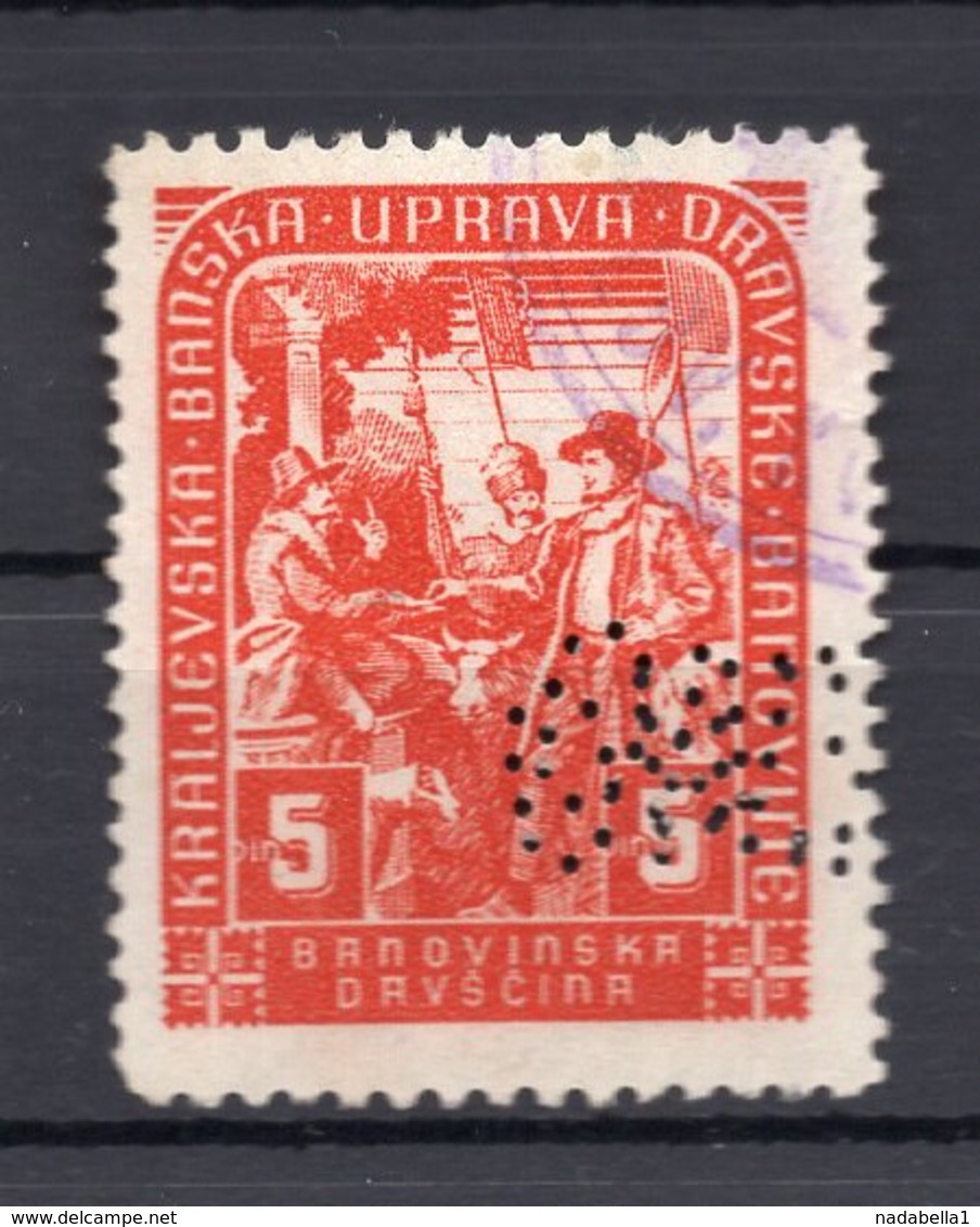 1929-1941 DRAVSKA BANOVINA, SLOVENIA, YUGOSLAVIA, REVENUE STAMP, 5 DINAR - Slovenia