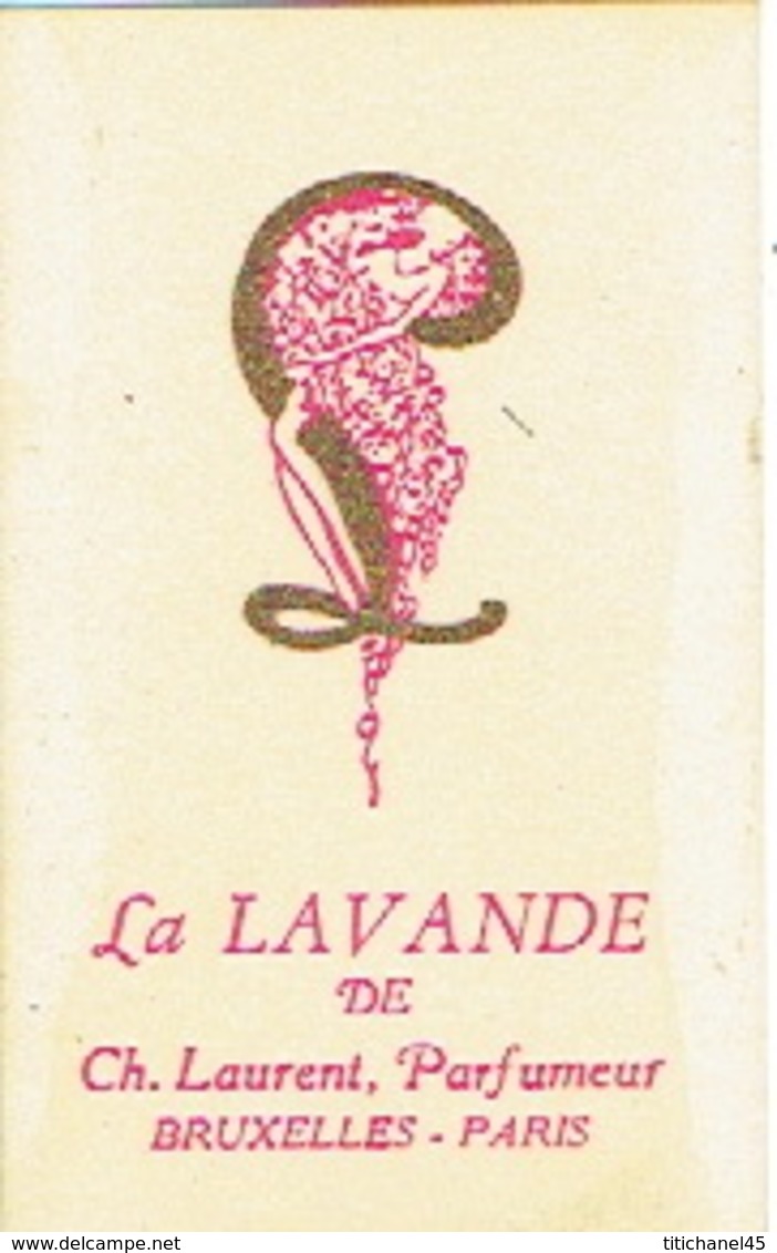 Carte Parfum - LA LAVANDE De Ch. LAURENT, Parfumeur - BRUXELLES - PARIS - Anciennes (jusque 1960)