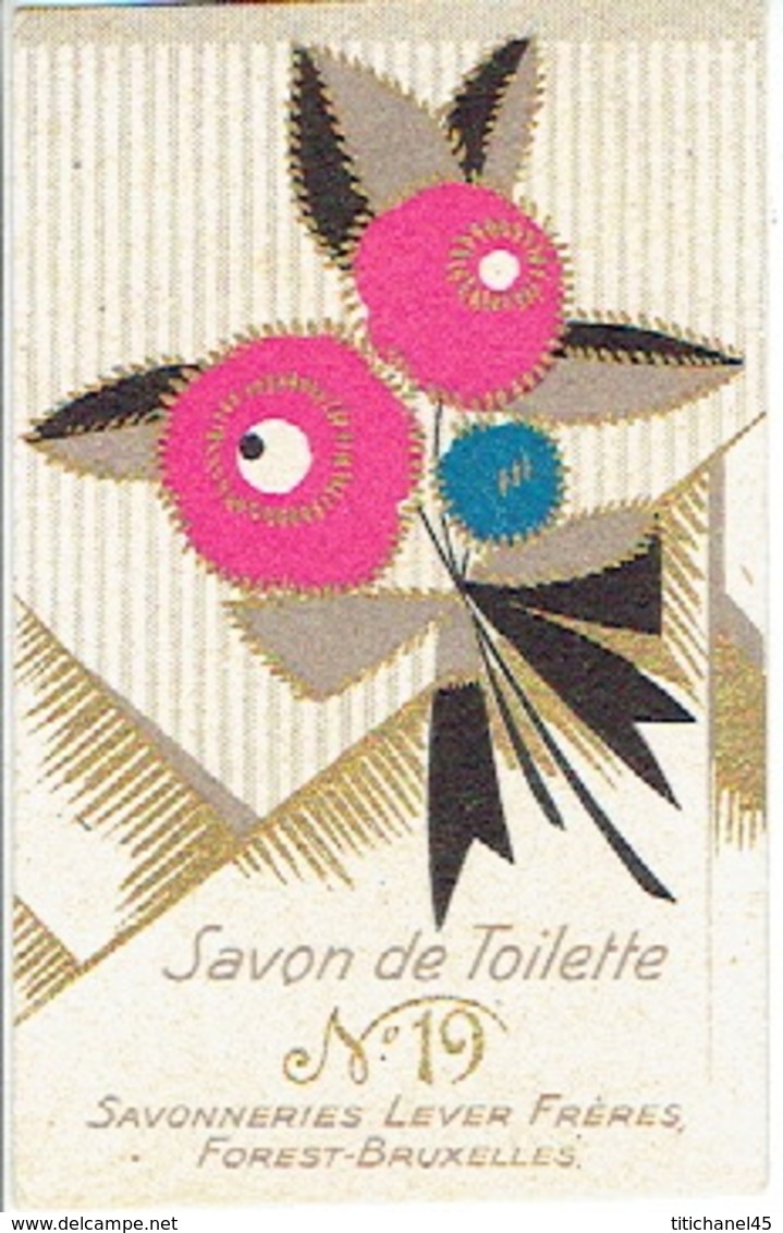 Carte Parfum - N°19 Savon De Toilette - Savonneries LEVER FRERES à FOREST-BRUXELLES - Antiquariat (bis 1960)