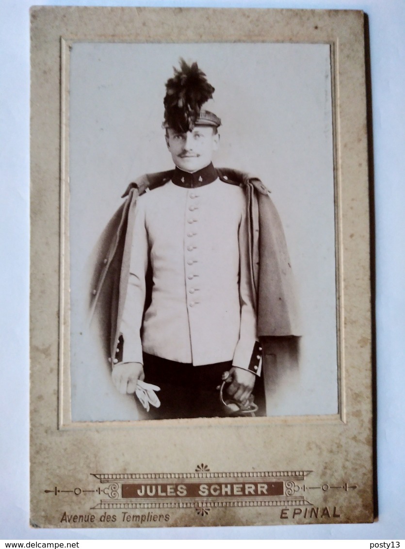 CDV Format CABINET - Militaire 4 ème Régiment Cavalerie Légère - Shako à Plumes - Chasseur à Cheval ? - BE - Krieg, Militär