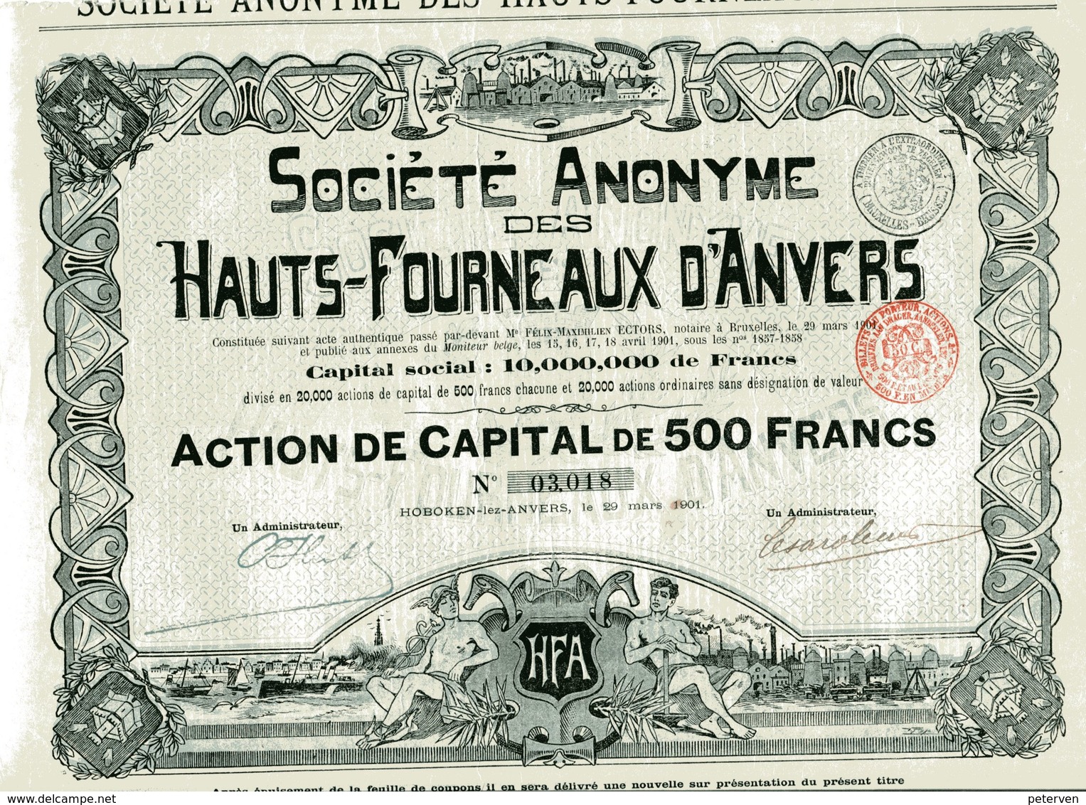 S.A. Des HAUTS-FOURNEAUX D'ANVERS - Industrie