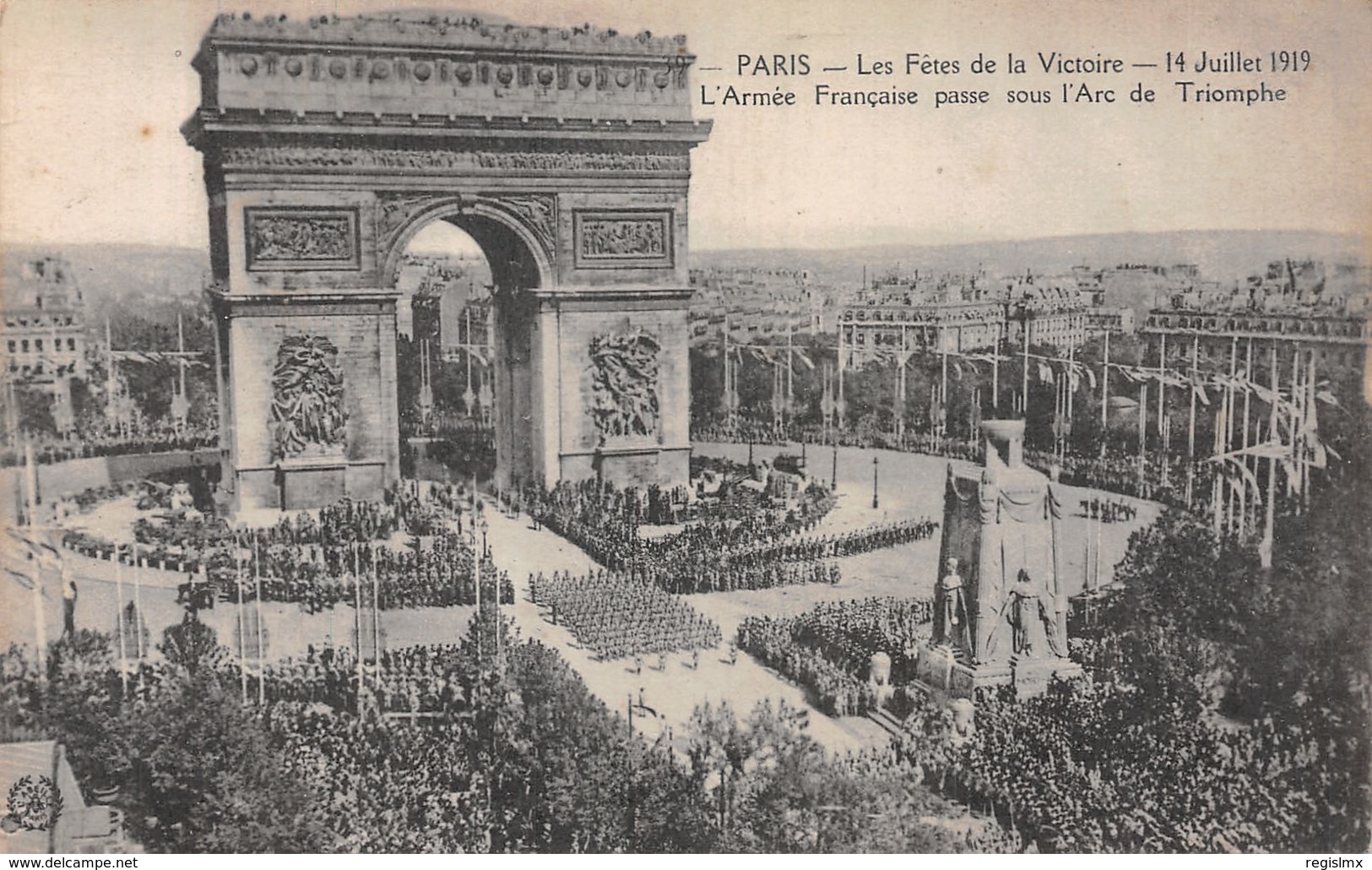 75-PARIS FETE DE LA VICTOIRE 19 JUILLET 1919 ARMEE FRANCAISE-N°T1080-G/0207 - Sonstige & Ohne Zuordnung